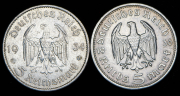 Набор из 2 сер. монет 5 марок 1934, 1936 (Германия)