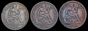 Набор из 3 сер. монет 1 дайм (США)