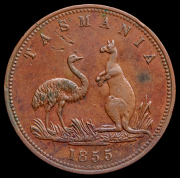 Токен 1 пенни 1855 (Тасмания)