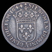 1/4 экю 1644 (Франция)