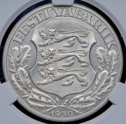 2 кроны 1930 "Замок Тоомпеа в Таллине" (Эстония) (в слабе)