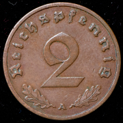 2 пфеннига 1938 (Германия) А