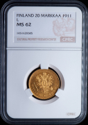 20 марок 1911 (Финляндия) (в слабе)