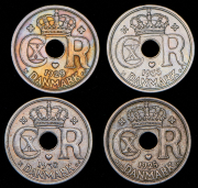 Набор из 4 монет 25 эре 1925-1933 (Дания)