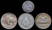 Набор из 4 сер. монет 5 центов 1835-1945 (США)
