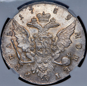 Рубль 1759 (в слабе) СПБ-ТI-ЯI
