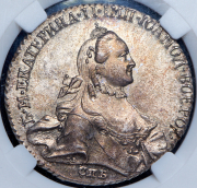 Рубль 1764 (в слабе) СПБ-ТI-СА