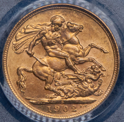 Соверен 1902 (Австралия) (в слабе) S