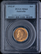 Соверен 1912 (Австралия) (в слабе)