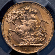 Соверен 1914 (Австралия) (в слабе) P