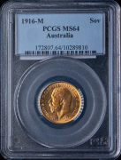 Соверен 1916 (Австралия) (в слабе)