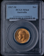 Соверен 1917 (Австралия) (в слабе)