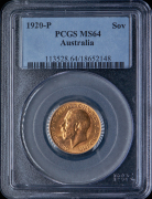 Соверен 1920 (Австралия) (в слабе)