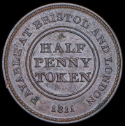 Токен 1/2 пенни 1811 (Бристоль)