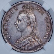 1/2 кроны 1887 (Великобритания) (в слабе)