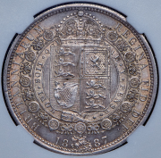 1/2 кроны 1887 (Великобритания) (в слабе)