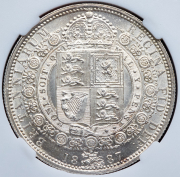 1/2 кроны 1887 (Великобритания) (в слабе)