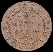 1/2 макута 1851 (Португальская Африка)