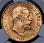 10 крон 1901 (Швеция) (в слабе)