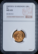 10 крон 1901 (Швеция) (в слабе)