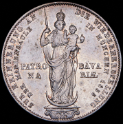 2 гульдена 1855 "Восстановление колонны Мадонны в Мюнхене" (Бавария)
