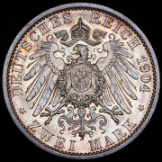 2 марки 1904 "Свадьба Фридриха Франца IV и Александры" (Мекленбург-Шверин) А