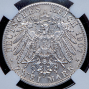 2 марки 1907 (Бавария) (в слабе) D