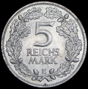 5 марок 1925 "1000-летие Рейнланда" (Германия) Е