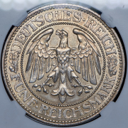 5 марок 1927 "Дуб" (Германия) (в слабе) А