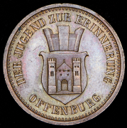 Крейцер 1871 "Победа Фридриха I над Францией" (Оффенбург, Баден)