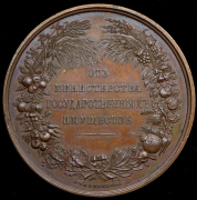 Медаль "От Министерства государственных имуществ: Губернская выставка сельских произведений"