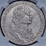 Рубль 1724 (в слабе) без букв