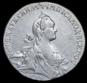 Рубль 1766 СПБ-ТI-АШ