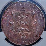 1/13 шиллинга 1858 (Джерси) (в слабе)