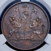 1/2 пенни 1821 (Остров Святой Елены) (в слабе)