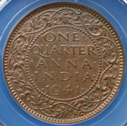 1/4 анна 1941 (Британская Индия) (в слабе)