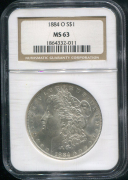 1 доллар 1884 (США) (в слабе)