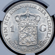 1 гульден 1940 (Нидерланды) (в слабе)