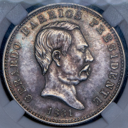 1 песо 1861. Рестрайк (Сальвадор) (в слабе)