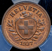 1 раппен 1937 (Швейцария) (в слабе)
