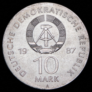 10 марок 1987 "750 лет Берлину – Драматический театр (Германия) А