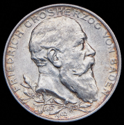 2 марки 1902 "50 лет правлению Фридриха I" (Баден)