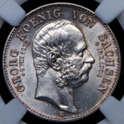 2 марки 1904 "Смерть короля Георга" (Саксония) (в слабе) Е