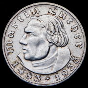 2 марки 1933 "450 лет со дня рождения Мартина Лютера" (Германия) G
