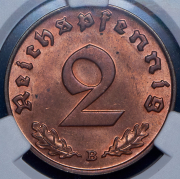 2 пфенинга 1939 (Германия) (в слабе) B