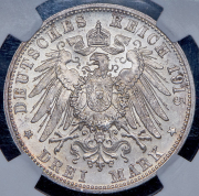 3 марки 1915 (Баден) (в слабе) D