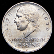 3 марки 1929 "200-летие со дня рождения Лессинга" (Германия) D