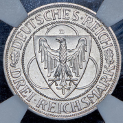 3 марки 1930 "Освобождение Рейнланда" (Германия) (в слабе) D