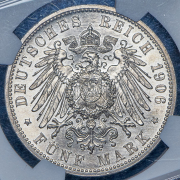 5 марок 1906 "50 лет свадьбе Фридриха I и Луизы Прусской" (Баден) (в слабе)