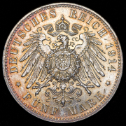 5 марок 1914 (Бавария) D